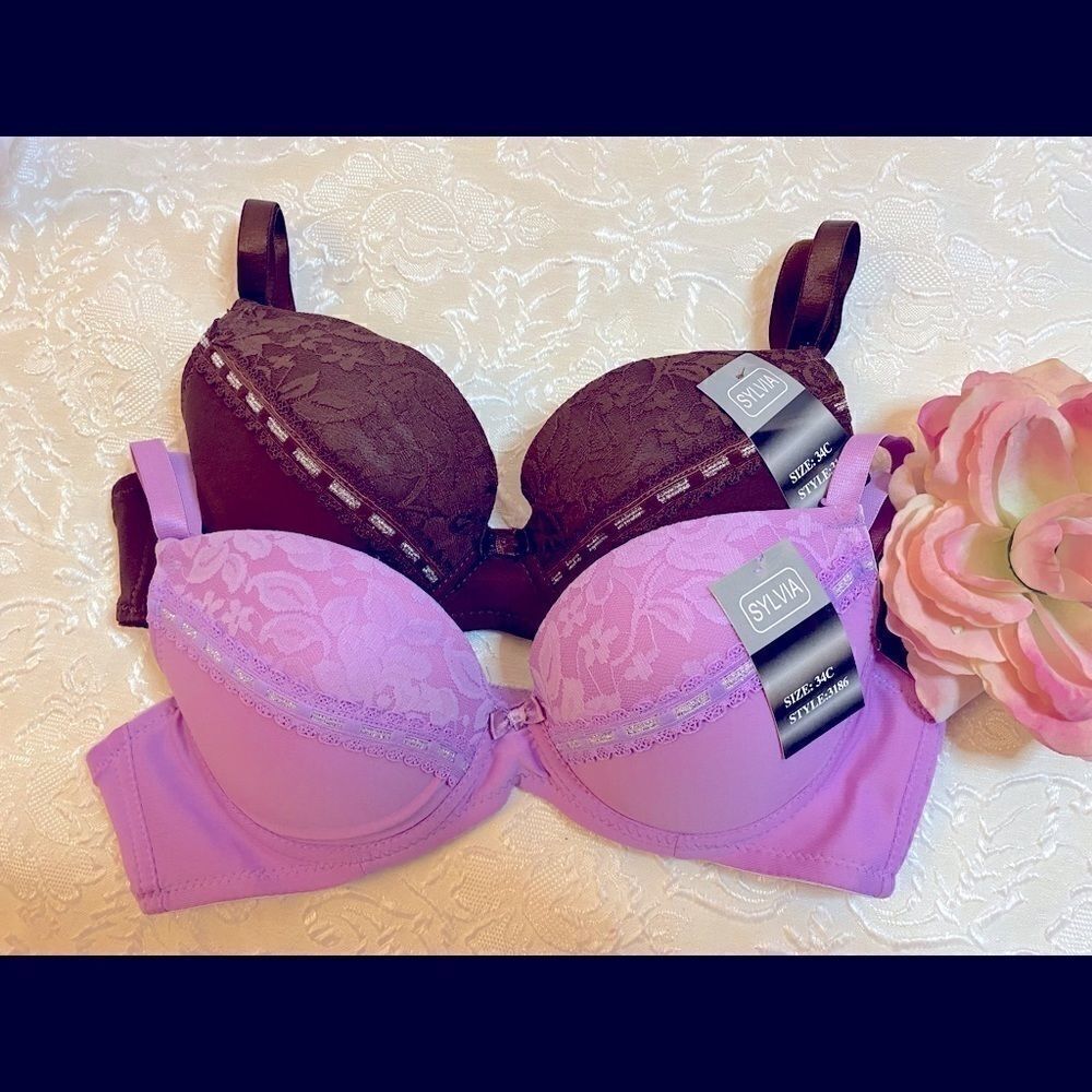 Sylvia push up underwire Padded Fashion Bra 34C